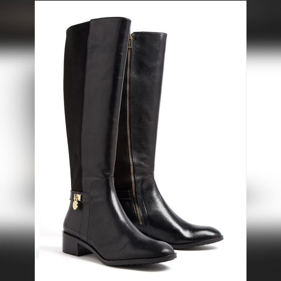 Michael kors black leather knee high boots 5.5 - Picture 3 of 10